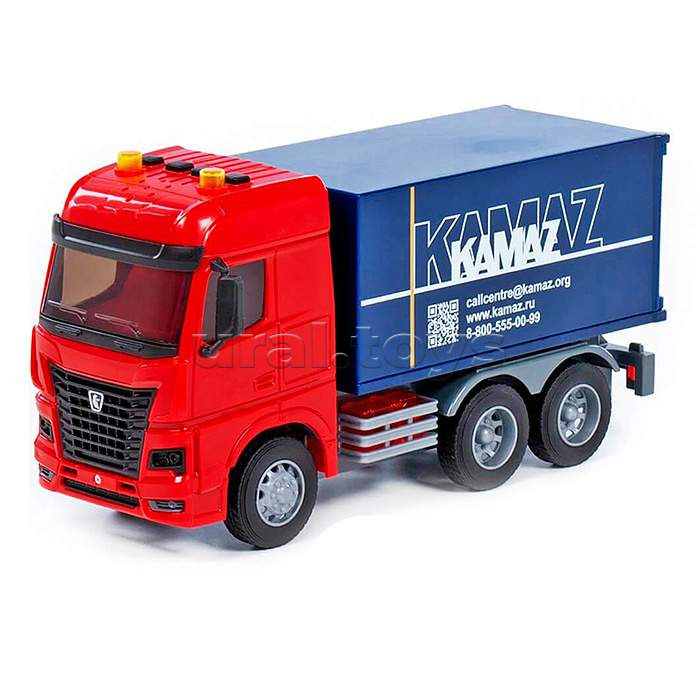 KAMAZ, автомобиль-фургон инерционный (со светом и звуком)