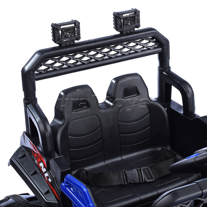 Электромобиль "Автокросс" на аккумуляторе, с р/у управлением, в коробке (синий)