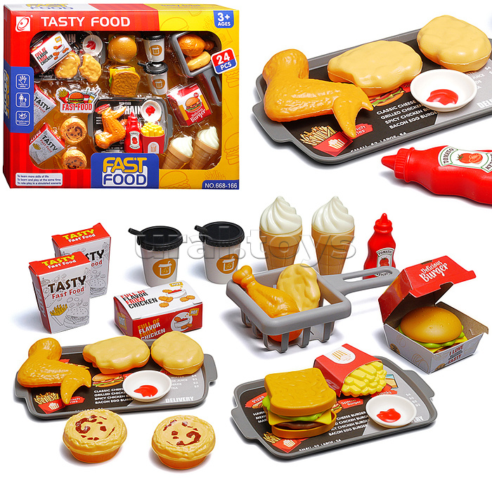 Набор Продукты "Быстрое питание" в коробке