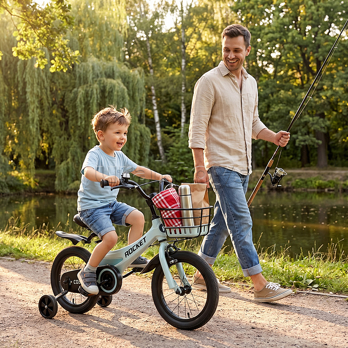 Велосипед 14" Rocket Cosmic, цвет бирюзовый