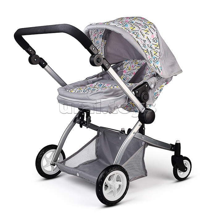 Коляская кукольная металлическая, цвет розовый