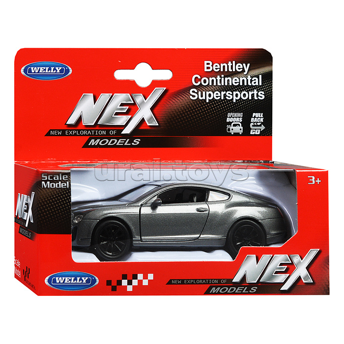 Машинка 1:38 Bentley Continental Supersports, пруж. мех., цвет в асс. Машинка 1:38 Bentley Continental Supersports, пруж. мех., цвет в асс.