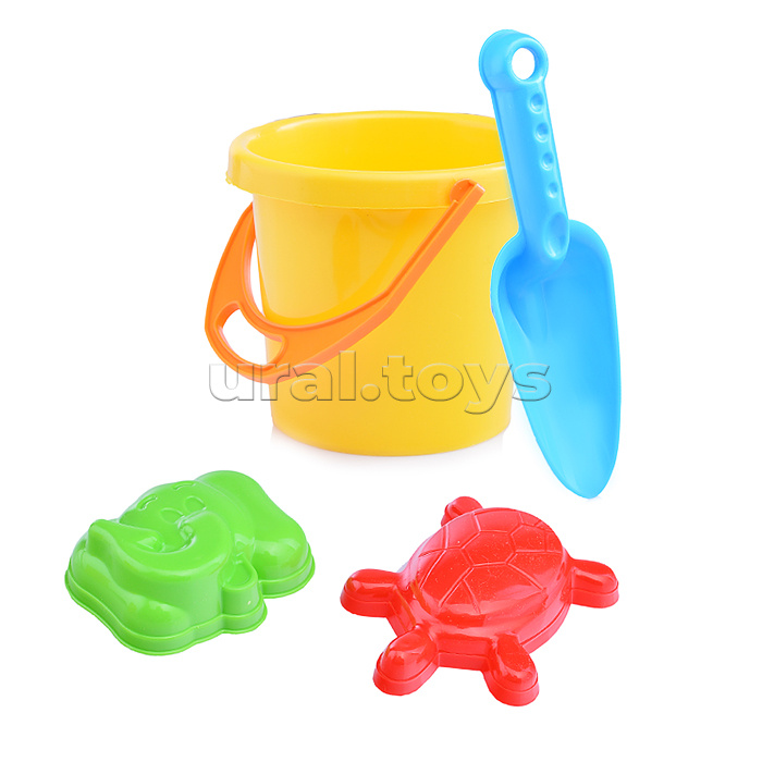 Авто Грузовик + Песочный набор (ведро, совок, 2 формочки)