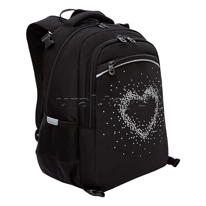 Рюкзак школьный с мешком (черный - белый)