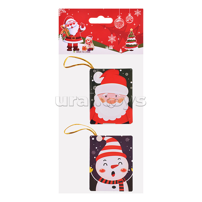 Открытка новогодняя "Новогоднего настроения", (набор 8 шт), в пакете