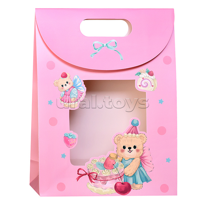 Пакет подарочный "Коробочка радости" 26*32*10см.