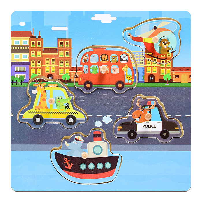 Пазл-вкладыш "Город у моря"