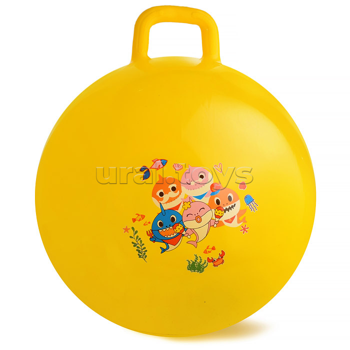 Мяч с ручкой 55 см "Акулята"