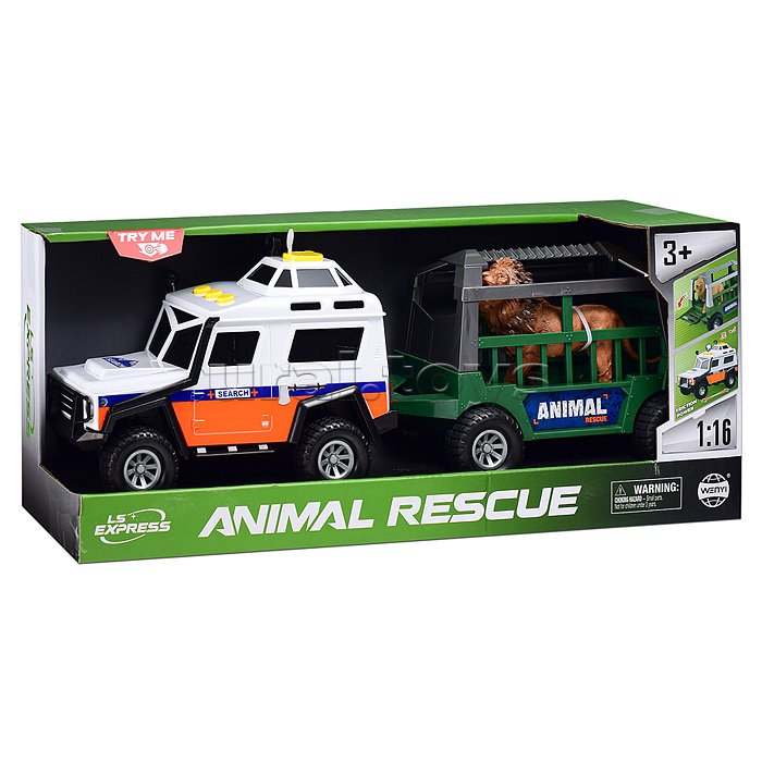 Машина для перевозки животных, 1:16 (свет. Звук) в коробке