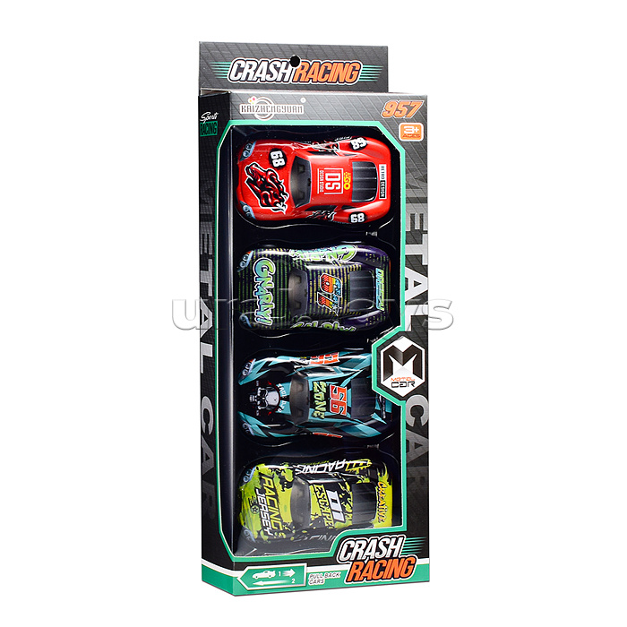 Набор машин "Спортивный ряд" металл, в коробке