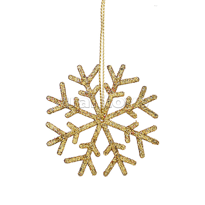 Набор новогодних украшений "Разноцветные снежинки" (3шт х 6см)