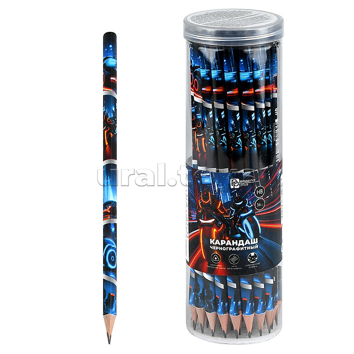 Карандаш чернографитный "Ночные гонки" HB
