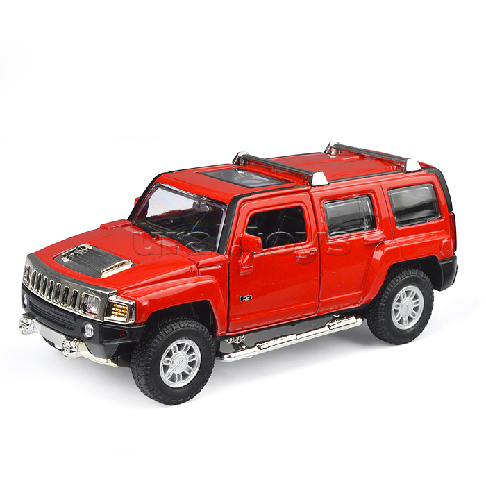 Машина металл Hummer h3, 14,4 см, (двери, багажник, свет-звук) инерция.