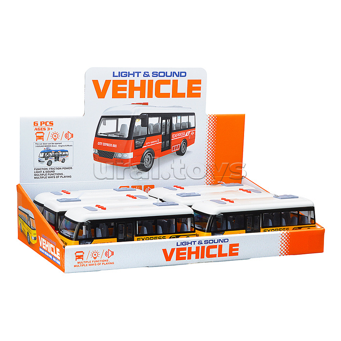 Машина "Автобус" на батарейках, в коробке