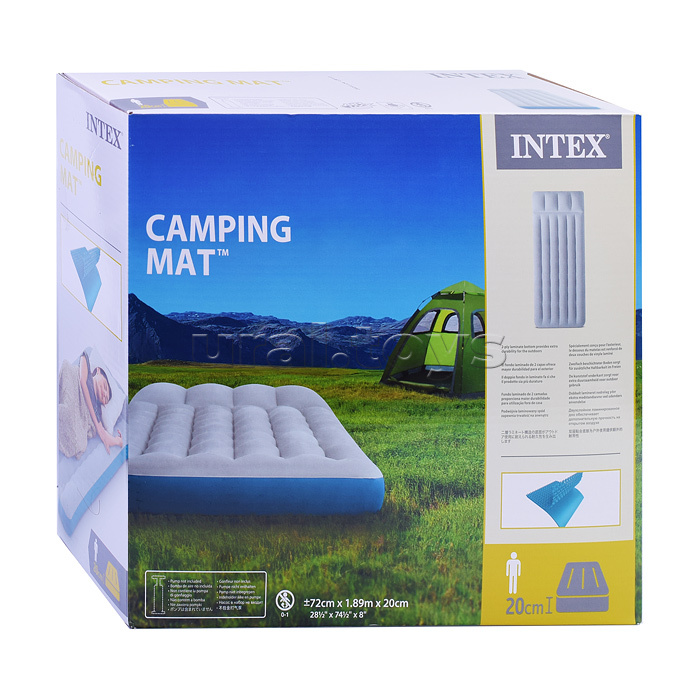 Матрас Camping, 189 х 72 х 20 см, 67998 INTEX