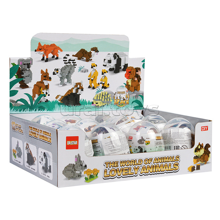 Конструктор "Фигурки: Дикие животные " в коробке