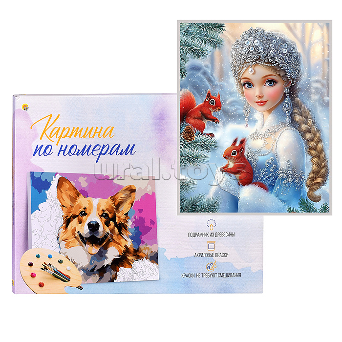 Холст с красками 30х40 по номерам "Голубоглазая девушка" в коробке (30цв.) Холст с красками 30х40 по номерам "Голубоглазая девушка" в коробке (30цв.)