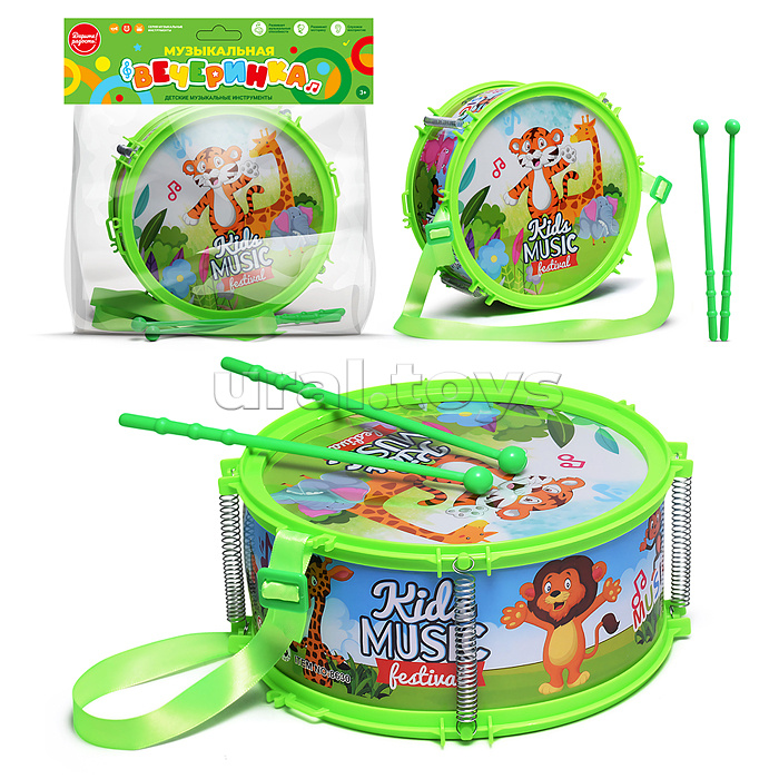 Барабан "Музыкальная вечеринка" в пакете