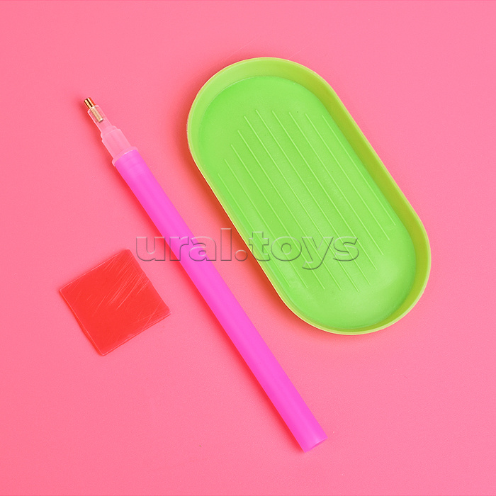 Мозаика алмазная "Белый котёночек" 15*20см