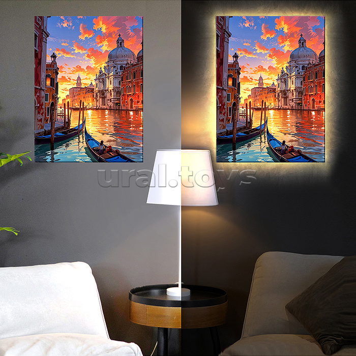 Картина по номерам 40х50 "Санта-Мария-Делла-Салюте. Венеция" USB LED подсветка (29 цветов) Картина по номерам 40х50 "Санта-Мария-Делла-Салюте. Венеция" USB LED подсветка (29 цветов)