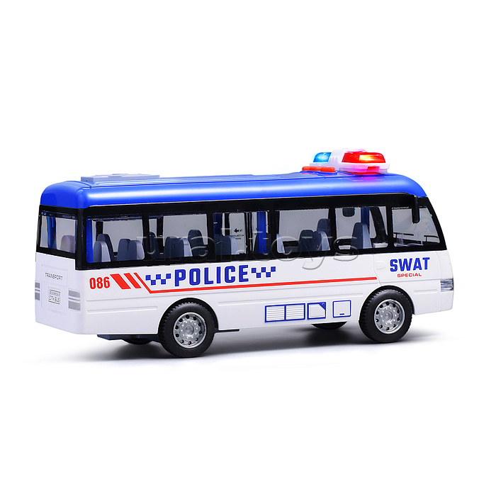 Машина "Полицейский автобус" на батарейках, в коробке