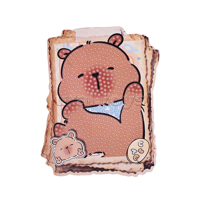 Мозаика алмазная "Такая разная капибара" 10*13см