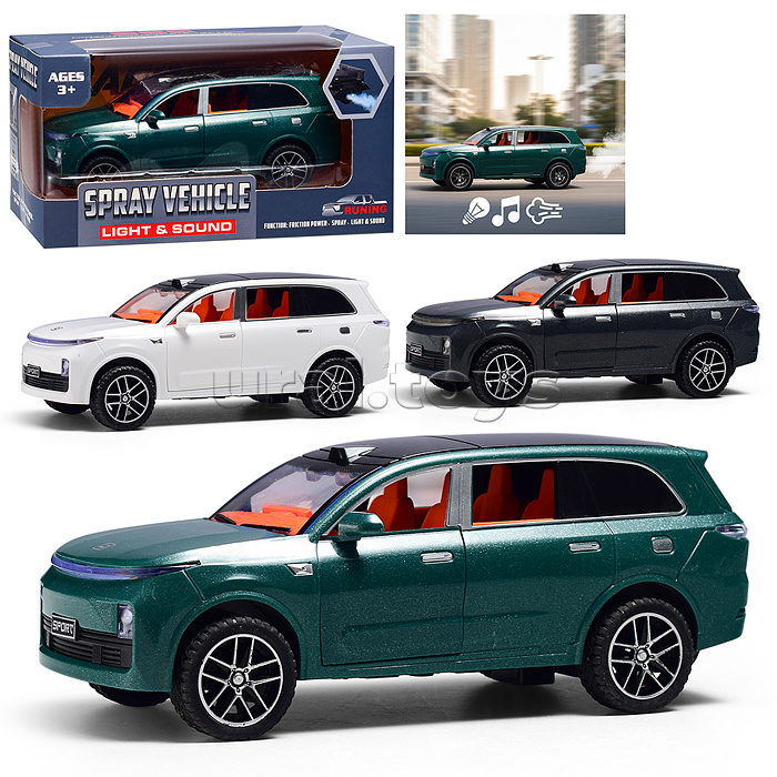 Машина "Мощный ход" (свет, звук) в коробке