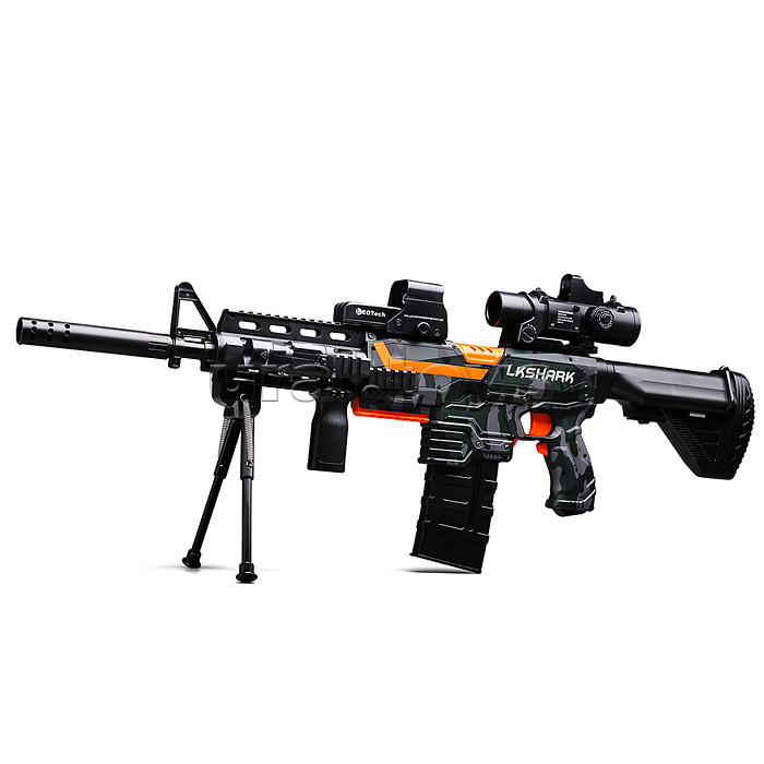 Автомат "Шорох" с мягкими пулями и мишенью, в коробке