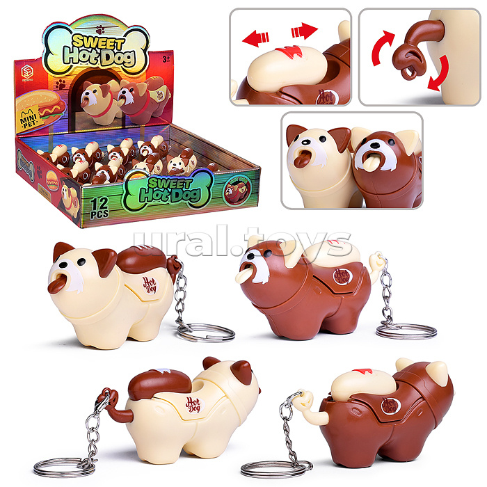 Собака "Горячая сосиска" в коробке