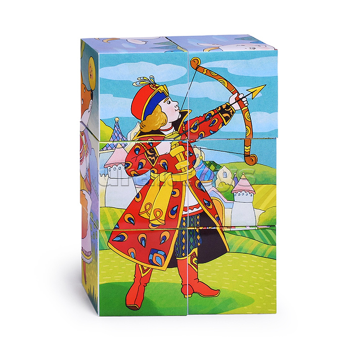 IQ кубики. 6 кубиков в поддончике. Русские сказки . 3+