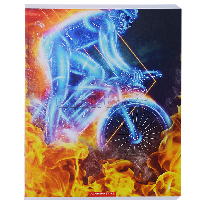 Тетрадь 48л, клетка "Пламенный спорт"