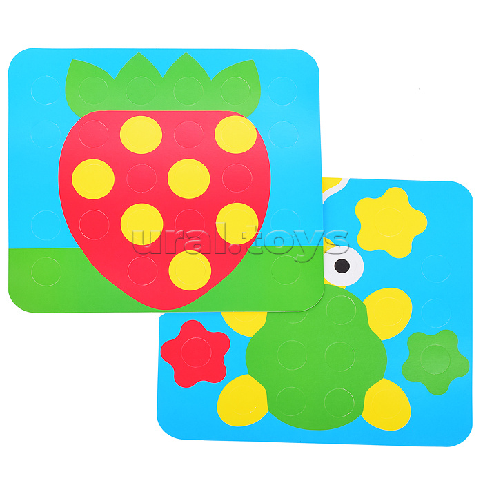 Мозаика 12 картинок в плёнке (32 фишки + 2 глазок) "Мозайкин для малышей"