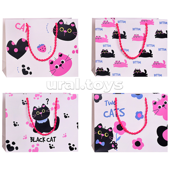 Пакет подарочный "Cat" 33*25*12см.