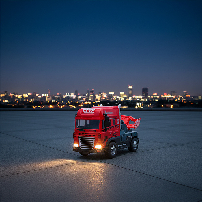 Машина "Трейлер" 1:24 (свет,звук) в коробке