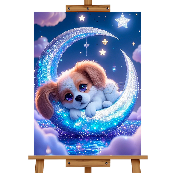 Набор для рисования "Картина по номерам 30х20 см. Мечтающий пёсик"