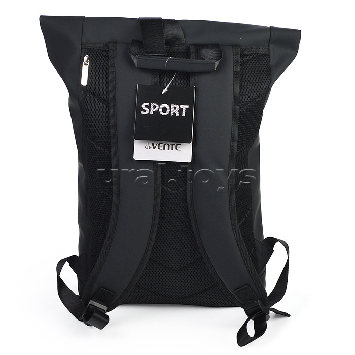 Рюкзак-скрутка "Sport" подростковый 40x30x14 см (14 л) вес 300 г, высококачественный нейлон, эргономичная вентилируемая спинка и уплотненные вентилируемые лямки, 1 отделение на молнии, 1 передний карман на молнии, пряжка для фиксации, потайной карман в сп
