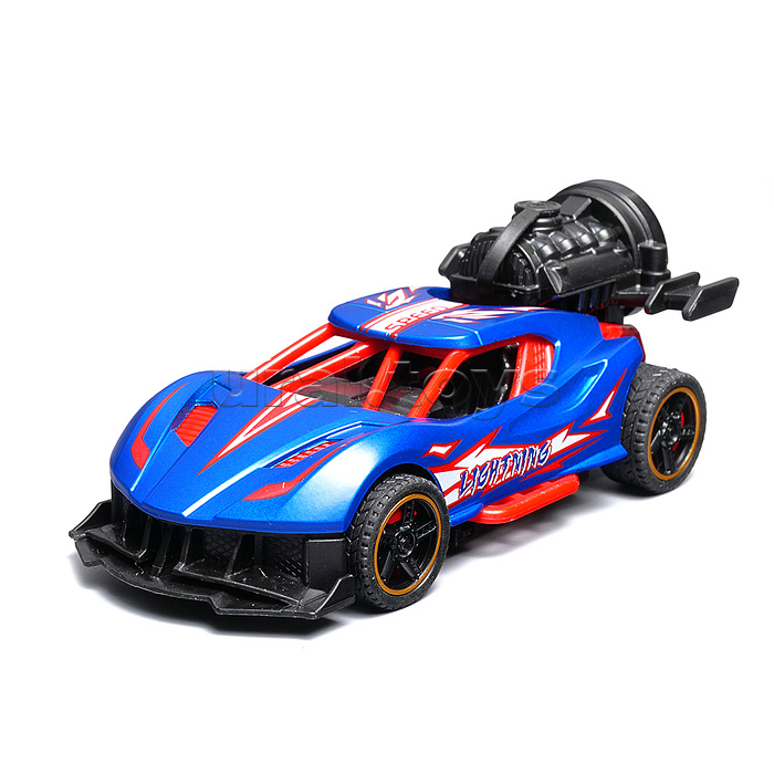 Гоночная машинка свет, звук с имитацией дыма, 1:32, Fast Racers, фиолетовая