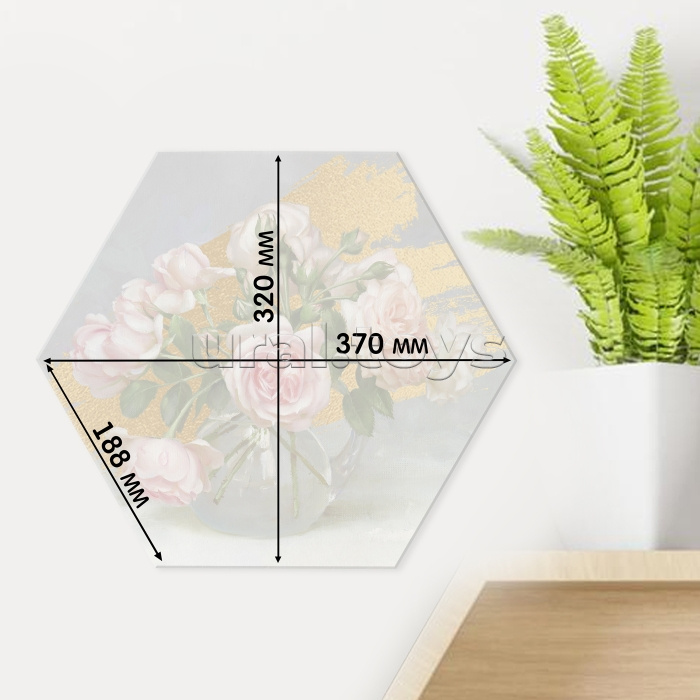 Картина по номерам 37х32 "Бузин. В волшебном свете" Гексагон с поталью (22 цвета)