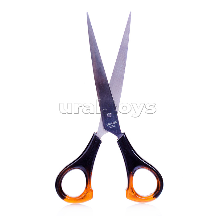 Ножницы канцелярские "Attomex. Amber" 16 см, пластиковые янтарные кольца, в ПВХ чехле