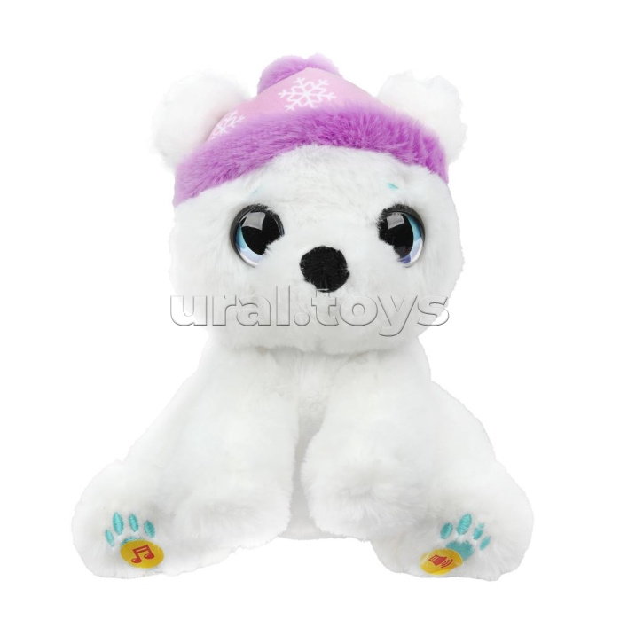 Мягкая игрушка "Полярный медвежонок" 23см, с проектором, ночник