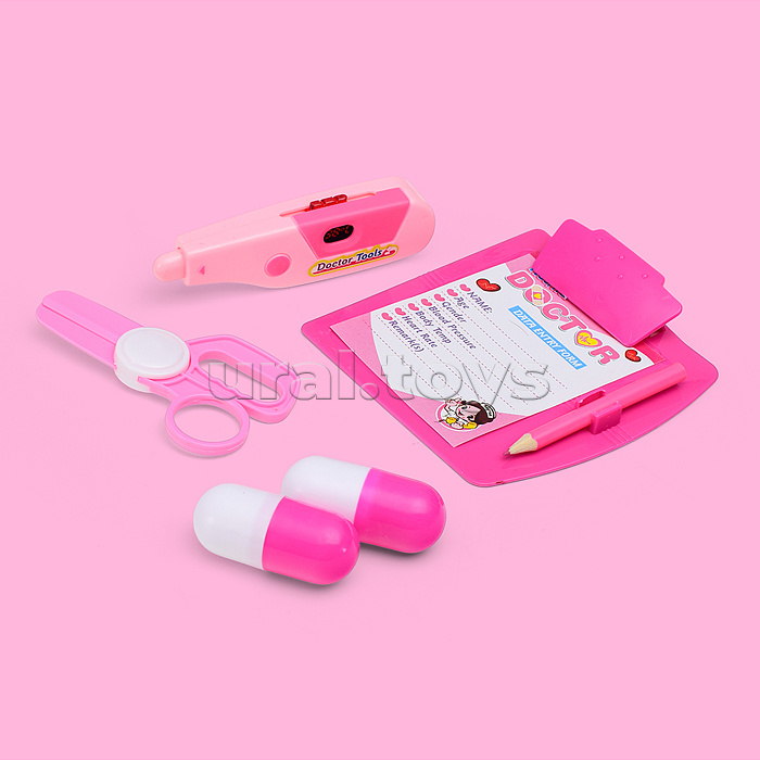 Набор доктора "Терапевтический набор" в пакете (цвет розовый)