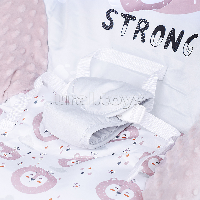 Шезлонг детский "Мишка в очках" музыка, вибрация, в коробке