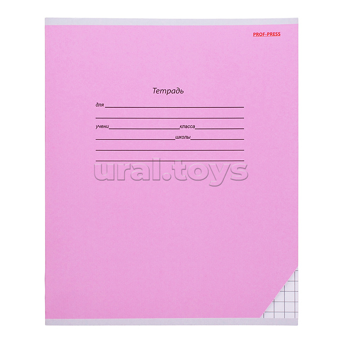 Тетрадь 12л. крупная клетка "Классика" цвет. мелов. обл.