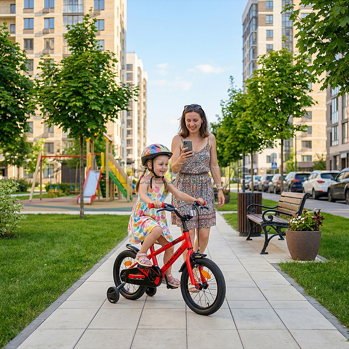 Велосипед 14" Rocket Gloss, цвет красный