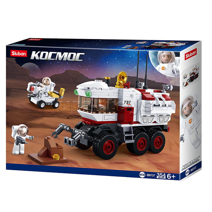 Конструктор "Марсоход с фигурками космонавтов" (354 дет.) в коробке
