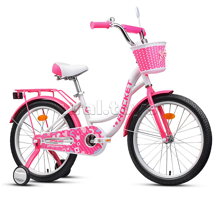 Велосипед 20" Rocket Little Lady, цвет белый/розовый