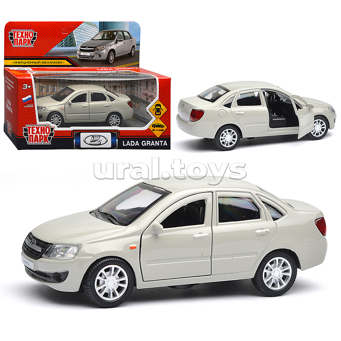 Машина металл LADA granta 11,5 см, (двери, серебристый) инерц, в коробке Машина металл LADA granta 11,5 см, (двери, серебристый) инерц, в коробке
