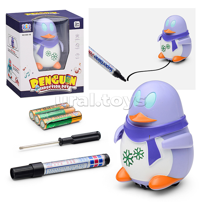 Пингвин на батарейках, в коробке