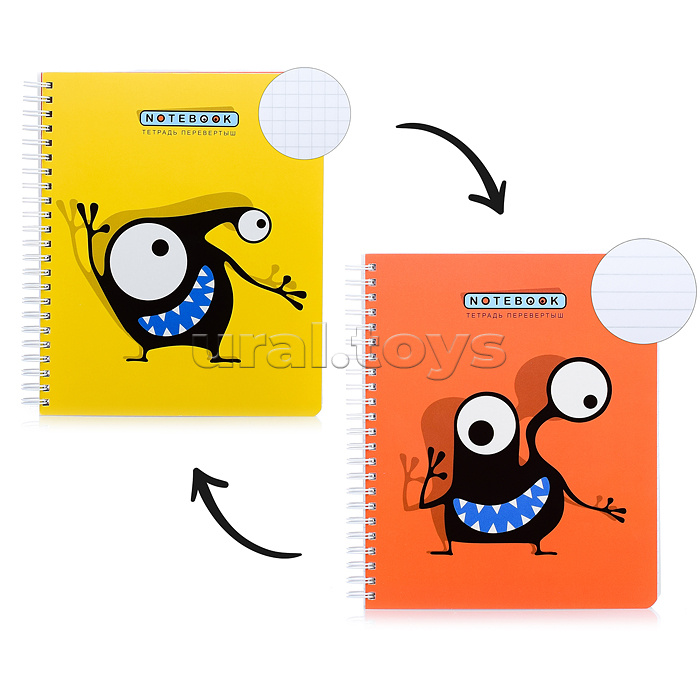 Тетрадь 96л клетка/линия А5 гребень S Перевертыш Кляксоиды Тетрадь 96л клетка/линия А5 гребень S Перевертыш Кляксоиды