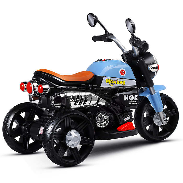Электромобиль детский "Байк" (цвет синий)